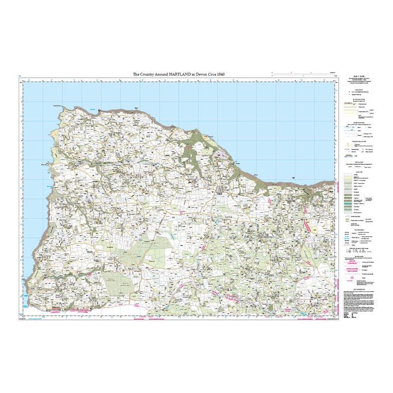 A Map of Hartland in 1840
